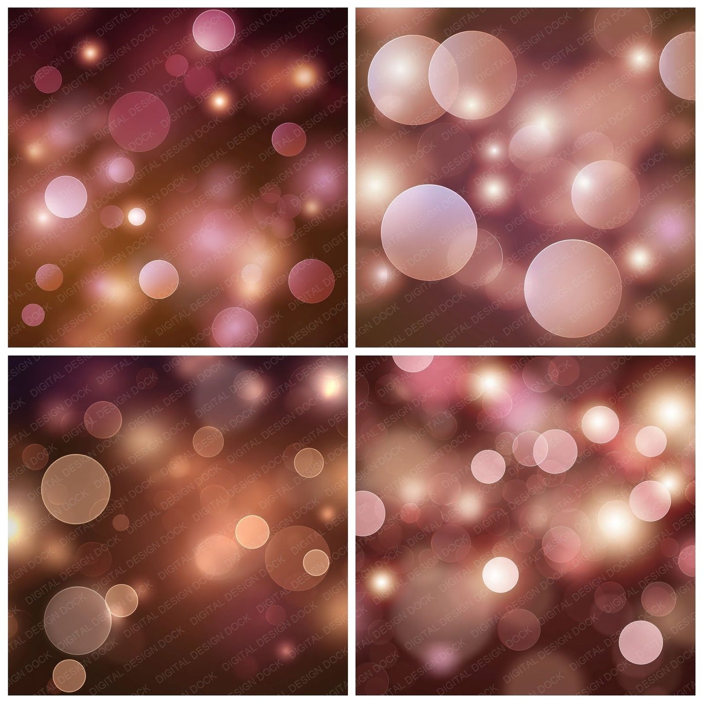 Bokeh Burgundy Oxblood Cocoa Digital Paper Pack (DDD012386)
