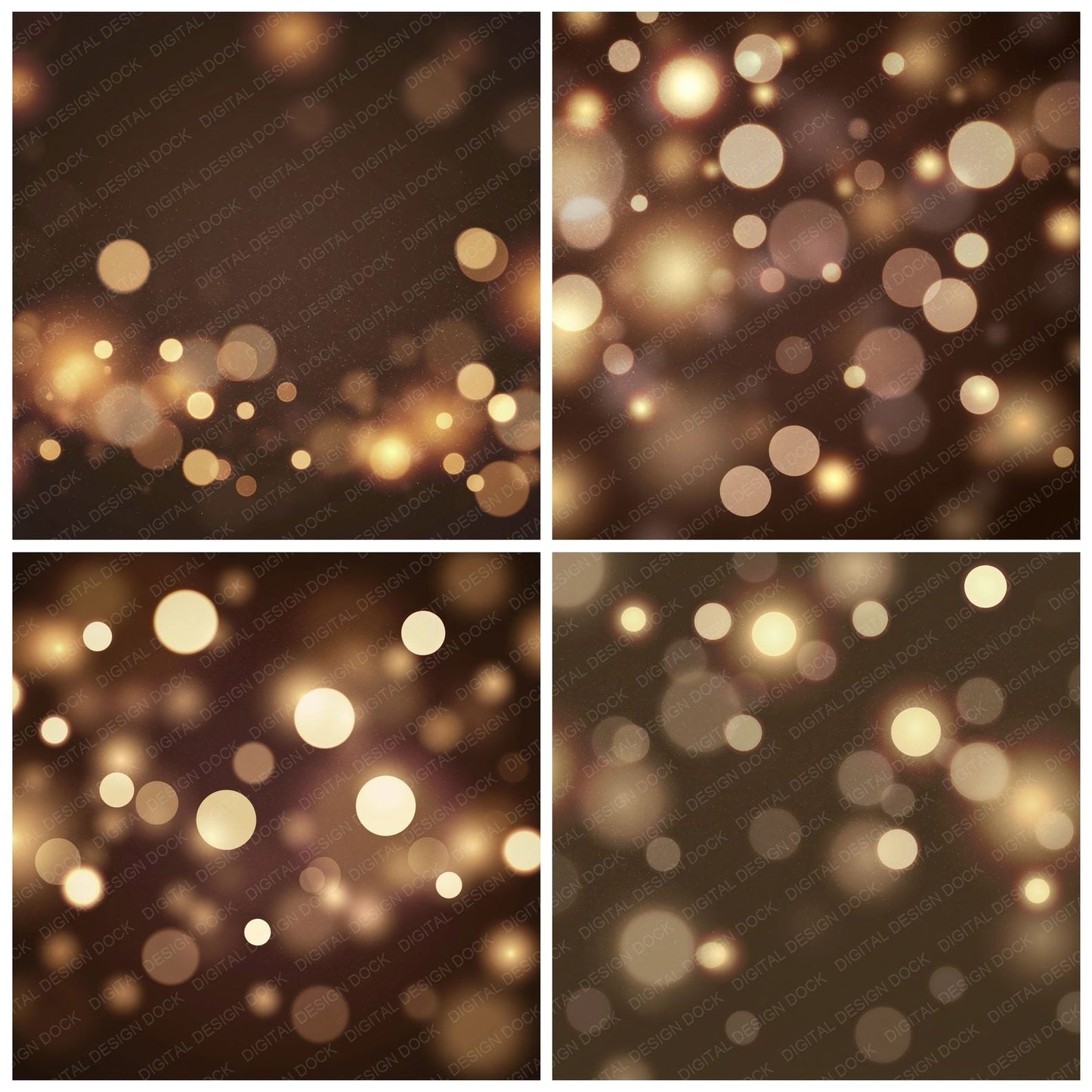 Bokeh Golden Espresso Digital Paper Pack (DDD012389)