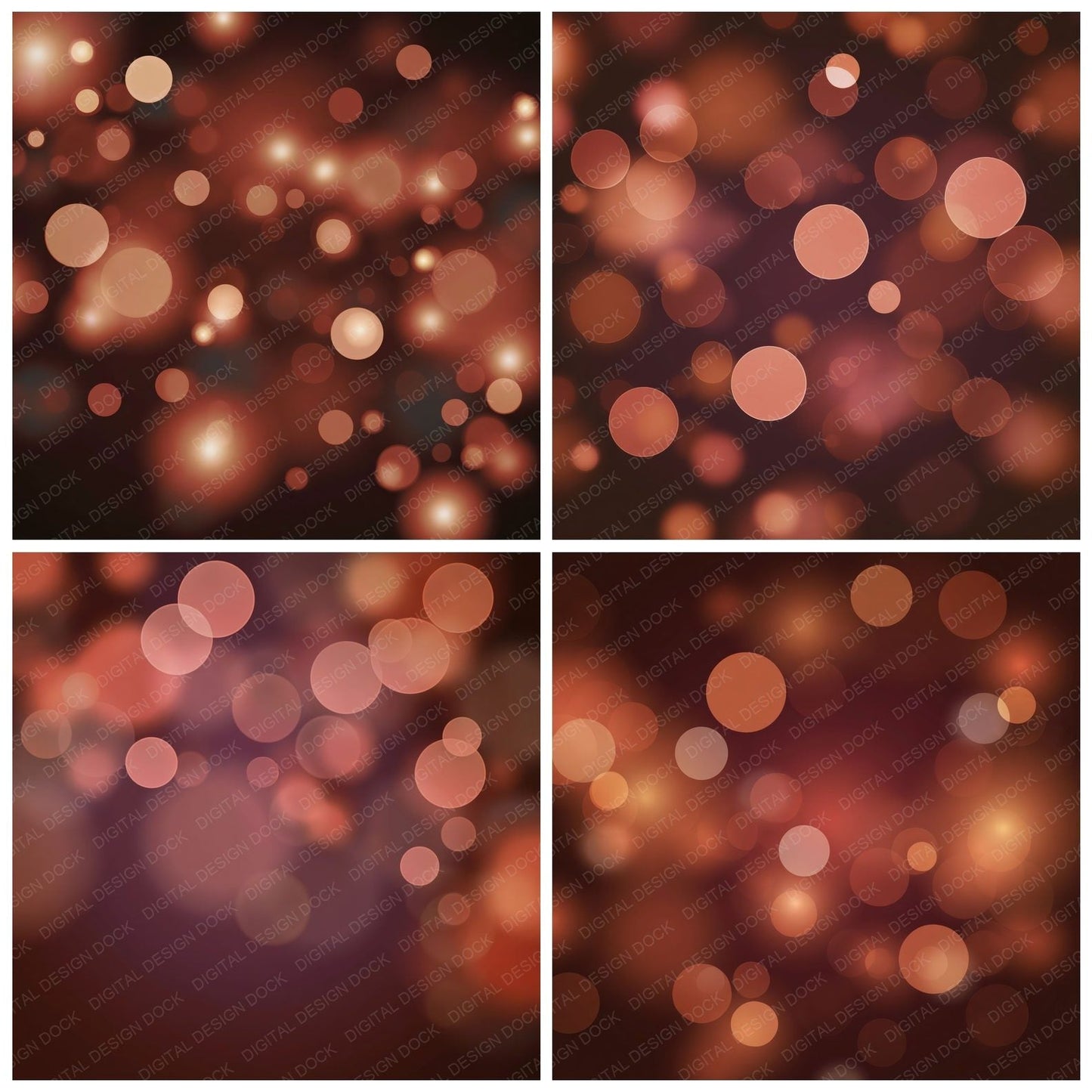 Bokeh Terracotta Rust Wine Digital Paper Pack (DDD012394)