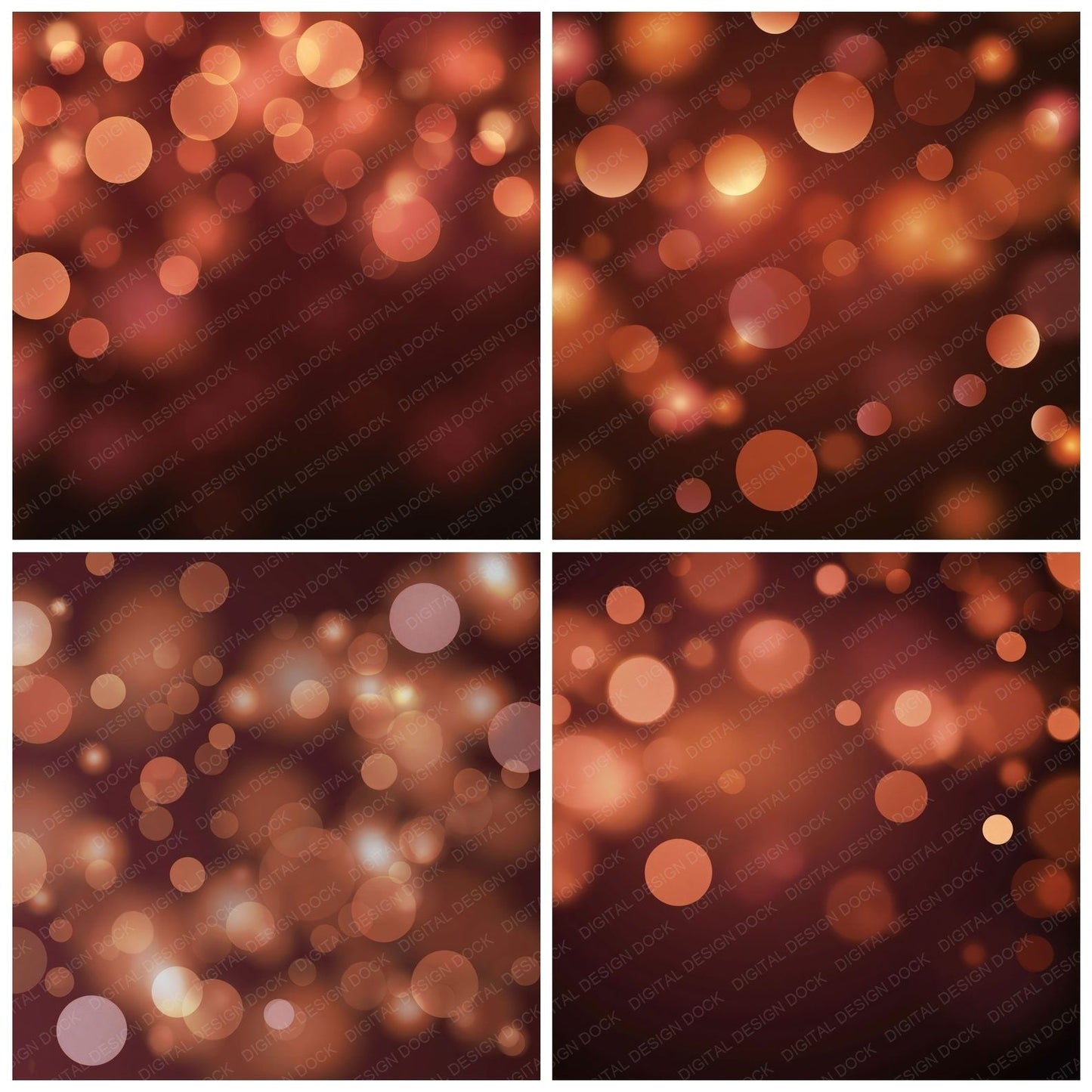 Bokeh Terracotta Rust Wine Digital Paper Pack (DDD012394)