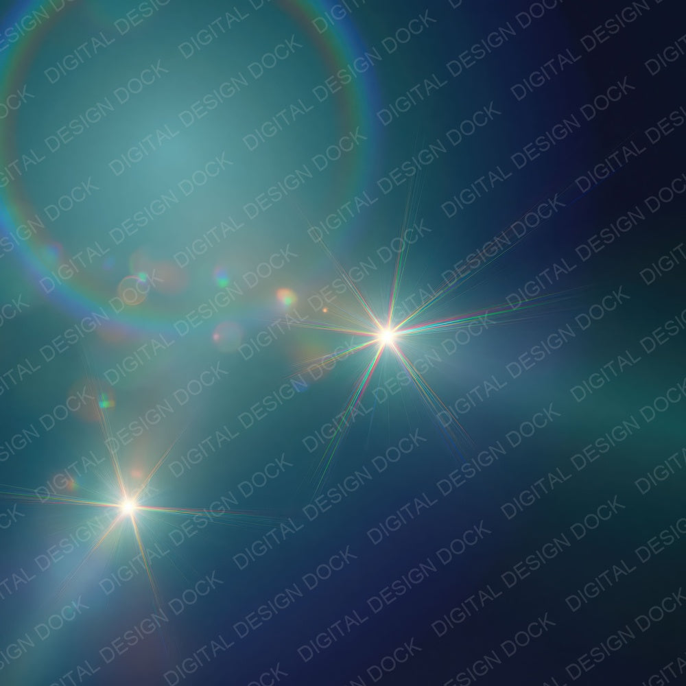 Lens Flare Teal Iridescent Digital Paper Pack (DDD012395)