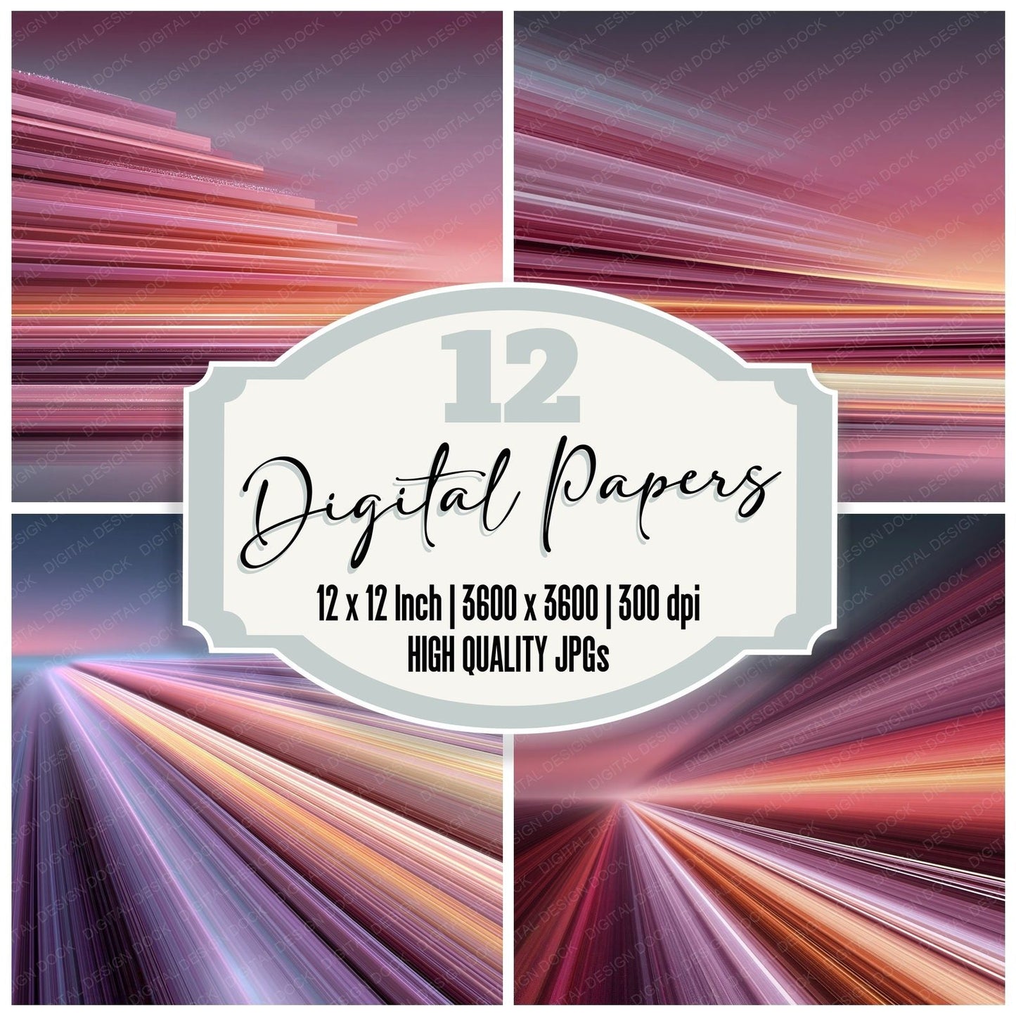 Light Drag Rose Lilac Digital Paper Pack (DDD012397)