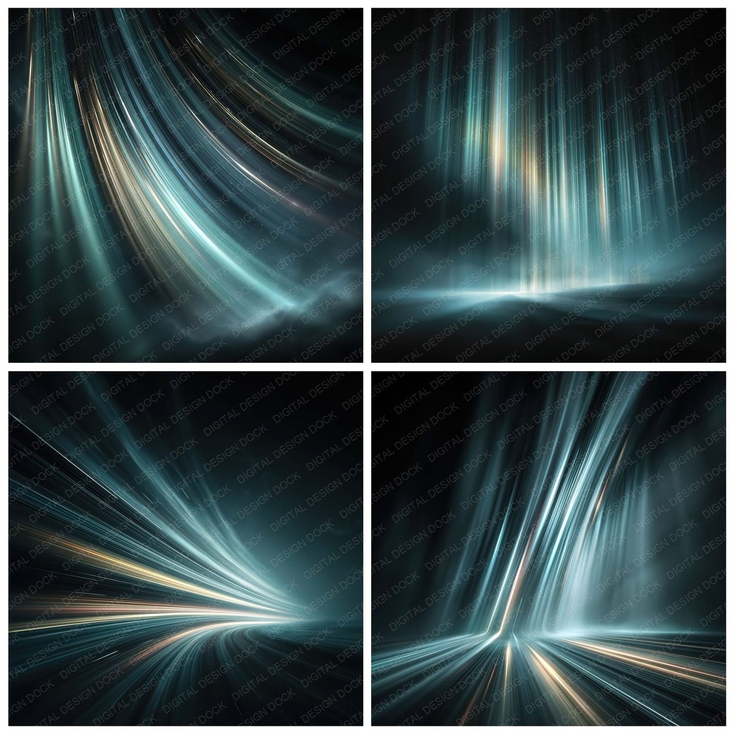Light Drag Teal Ocean Digital Paper Pack (DDD012398)