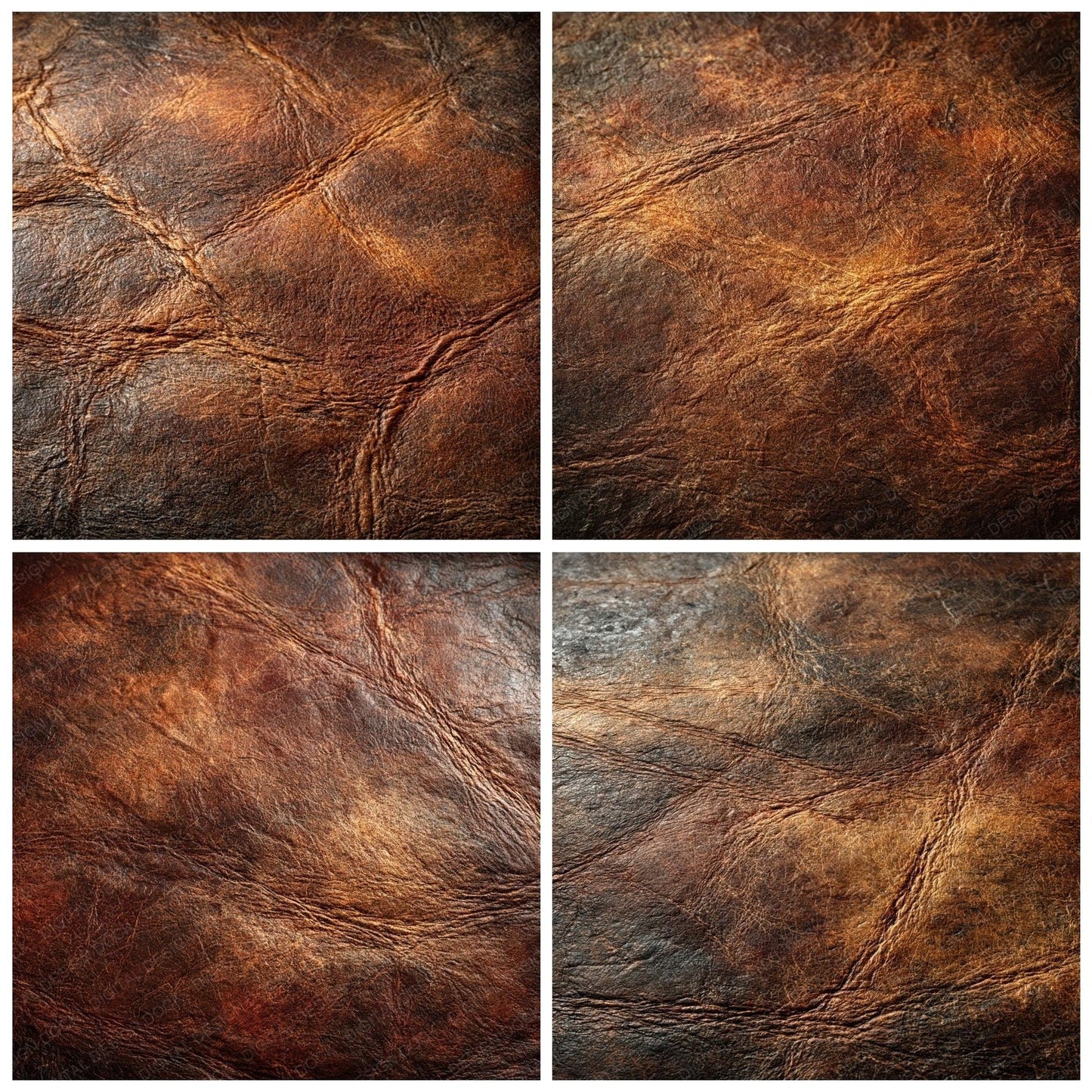 Macro Leather Cognac Chestnut Digital Paper Pack (DDD012401)