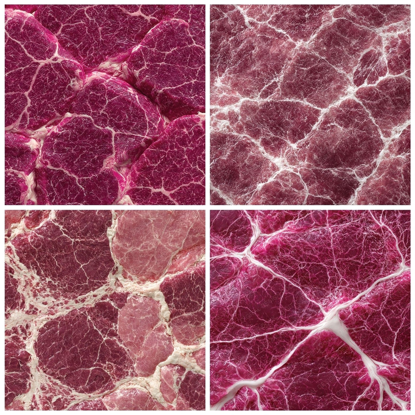 Macro Wagyu Marbling Oxblood Burgundy Digital Paper Pack (DDD012404)