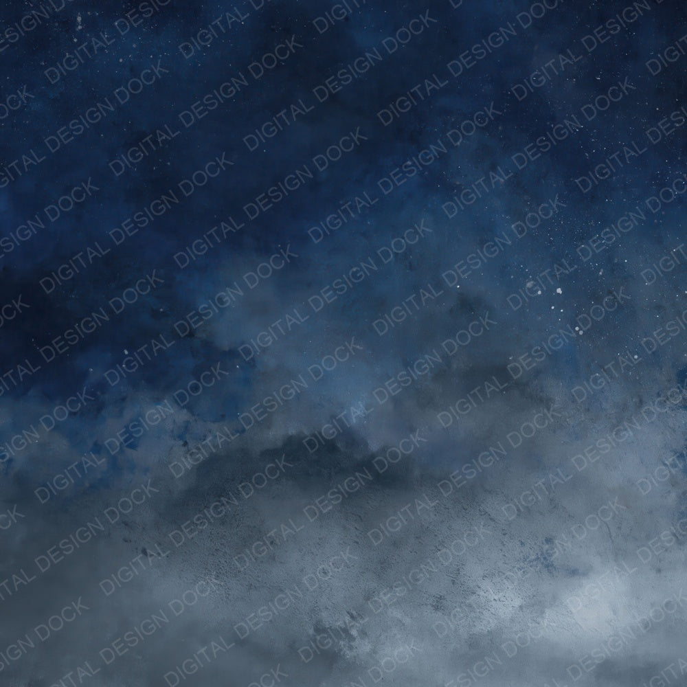 Gradient Midnight Navy Pewter Digital Paper Pack (DDD012411)