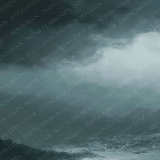 Gradient Storm Charcoal Teal Digital Paper Pack (DDD012413)