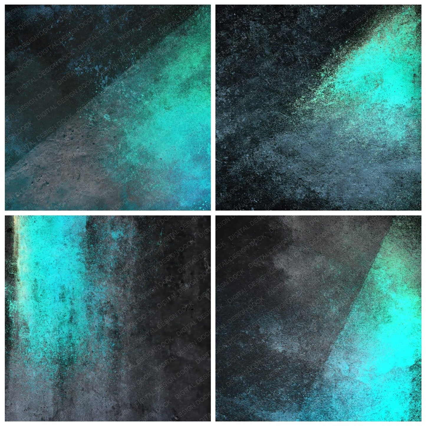 Grunge Neon Mint Graphite Digital Paper Pack (DDD012419)