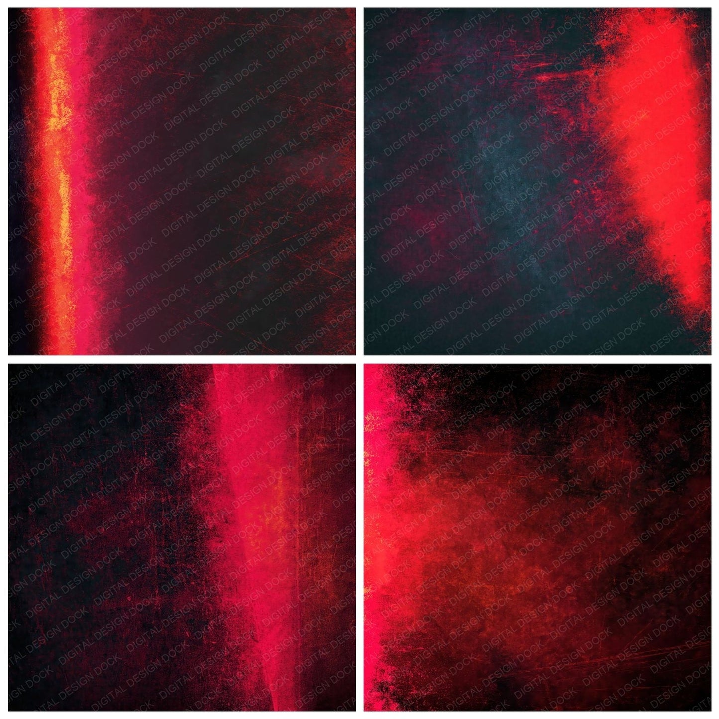 Grunge Neon Red Oxblood Digital Paper Pack (DDD012422)