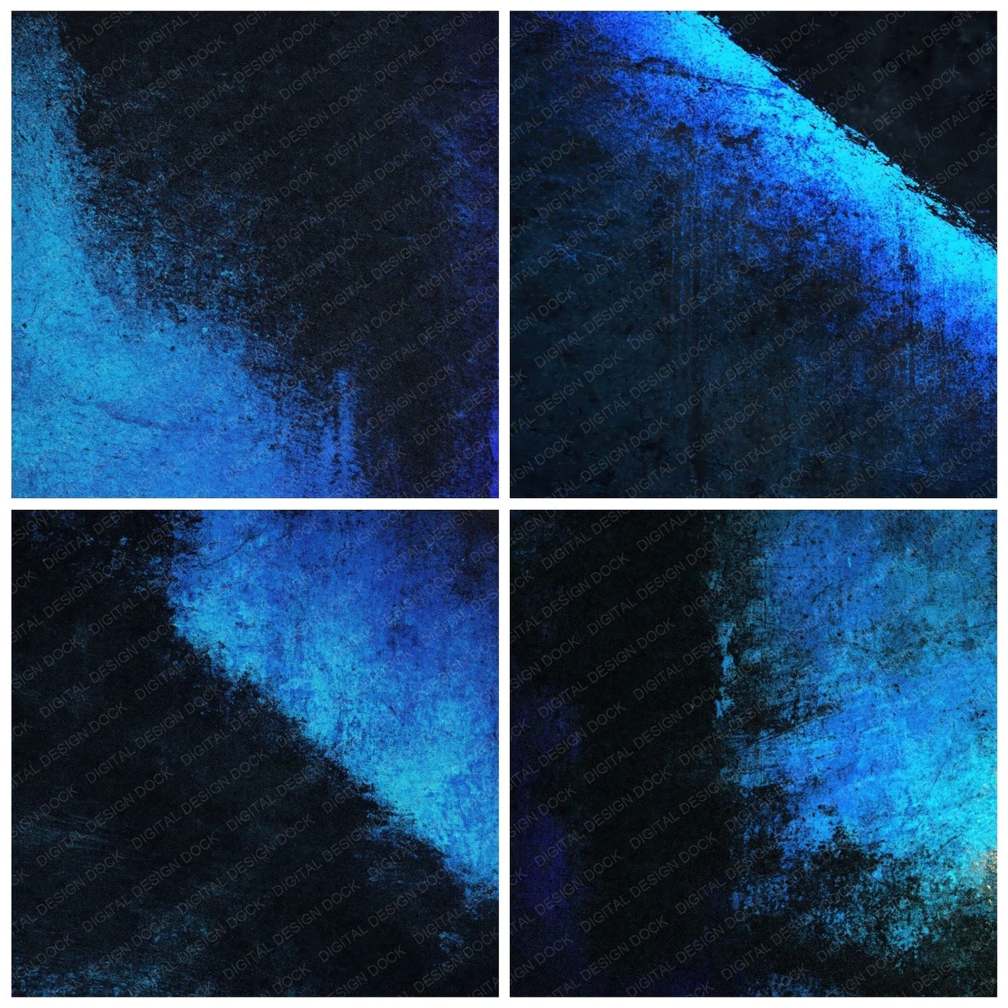 Grunge Neon Cobalt Midnight Digital Paper Pack (DDD012425)