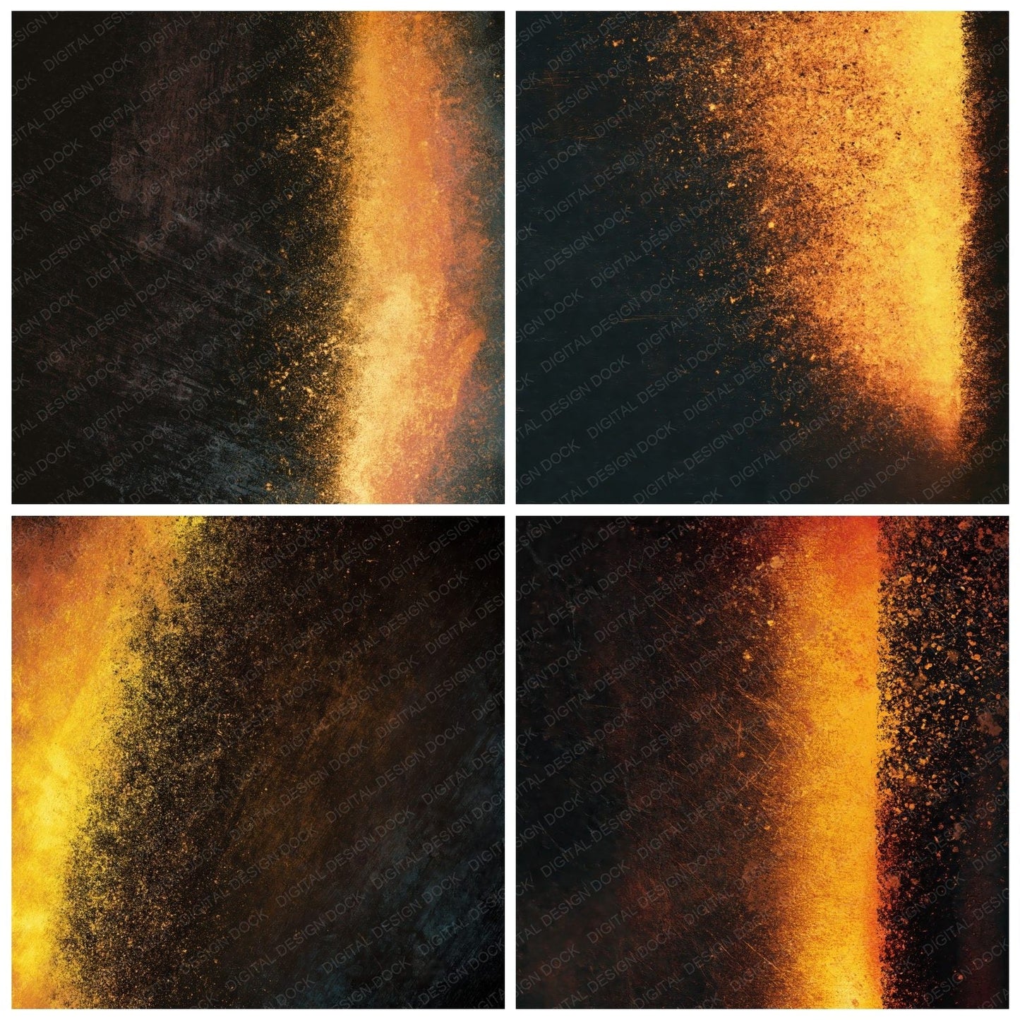 Grunge Neon Gold Umber Digital Paper Pack (DDD012426)