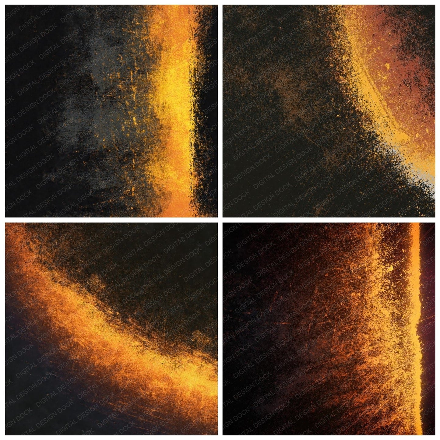 Grunge Neon Gold Umber Digital Paper Pack (DDD012426)