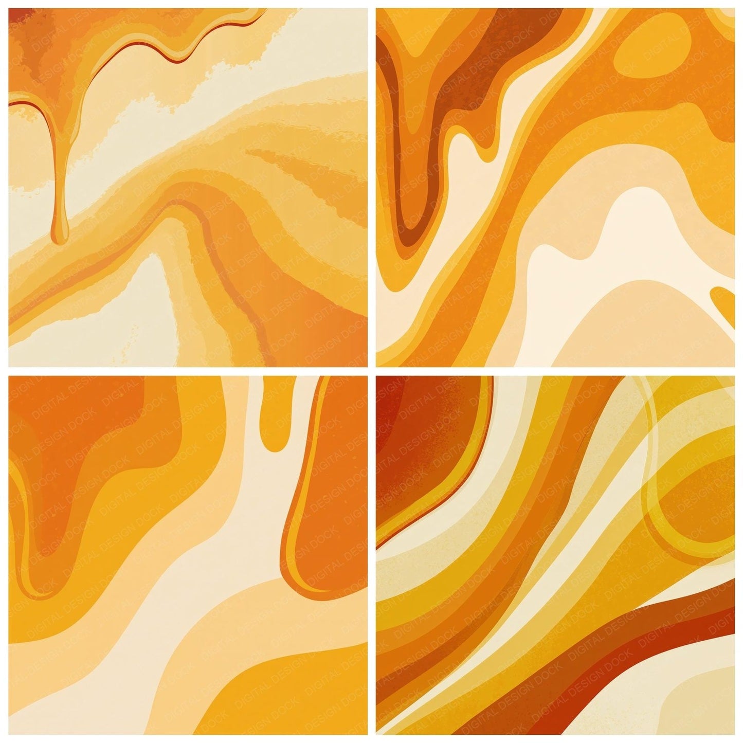 Liquid Honey Amber Caramel Digital Paper Pack (DDD012429)