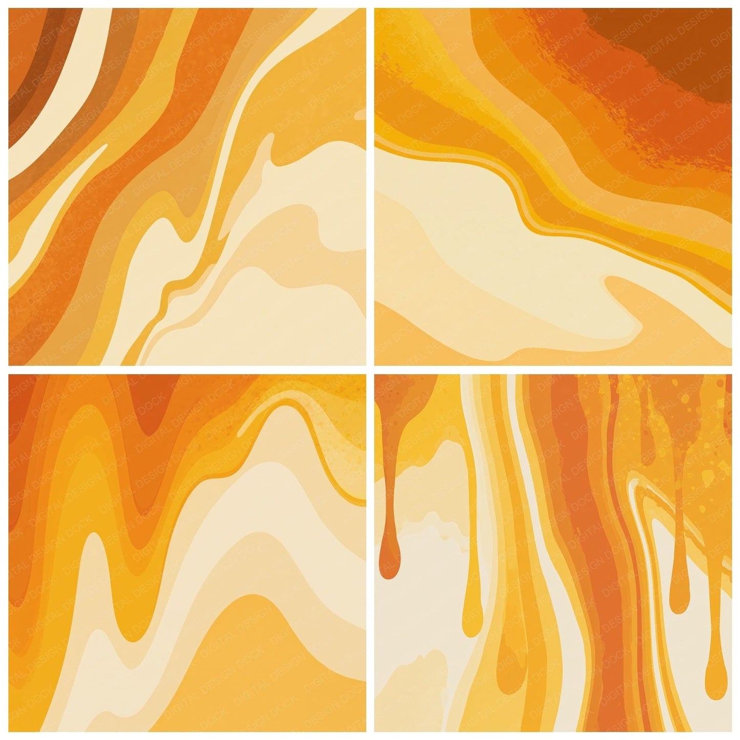 Liquid Honey Amber Caramel Digital Paper Pack (DDD012429)