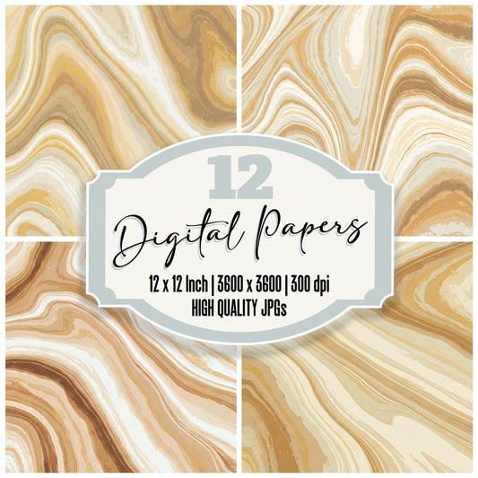 Liquid Milk Ivory Coffee Digital Paper Pack (DDD012435)