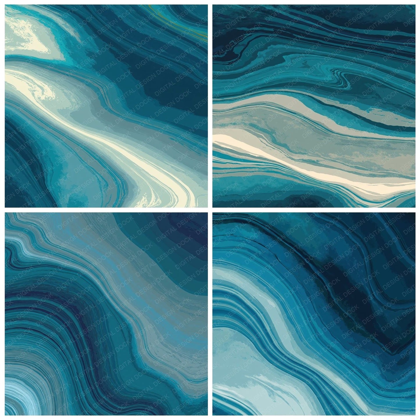 Liquid Resin Teal Petrol Digital Paper Pack (DDD012437)