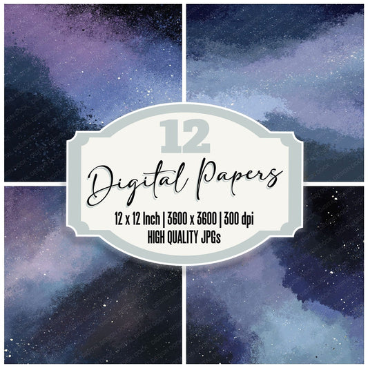 Cosmic Dust Lavender Slate Digital Paper Pack (DDD012447)