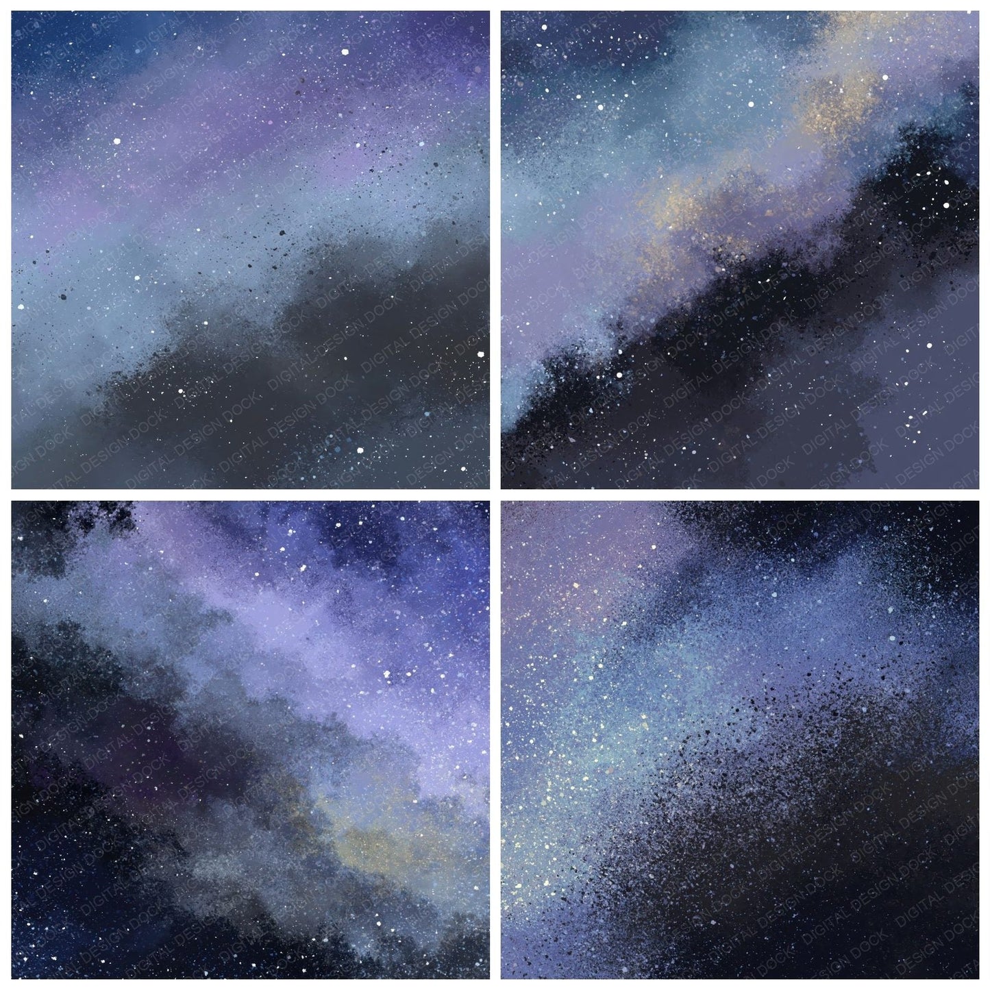 Cosmic Dust Lavender Slate Digital Paper Pack (DDD012447)