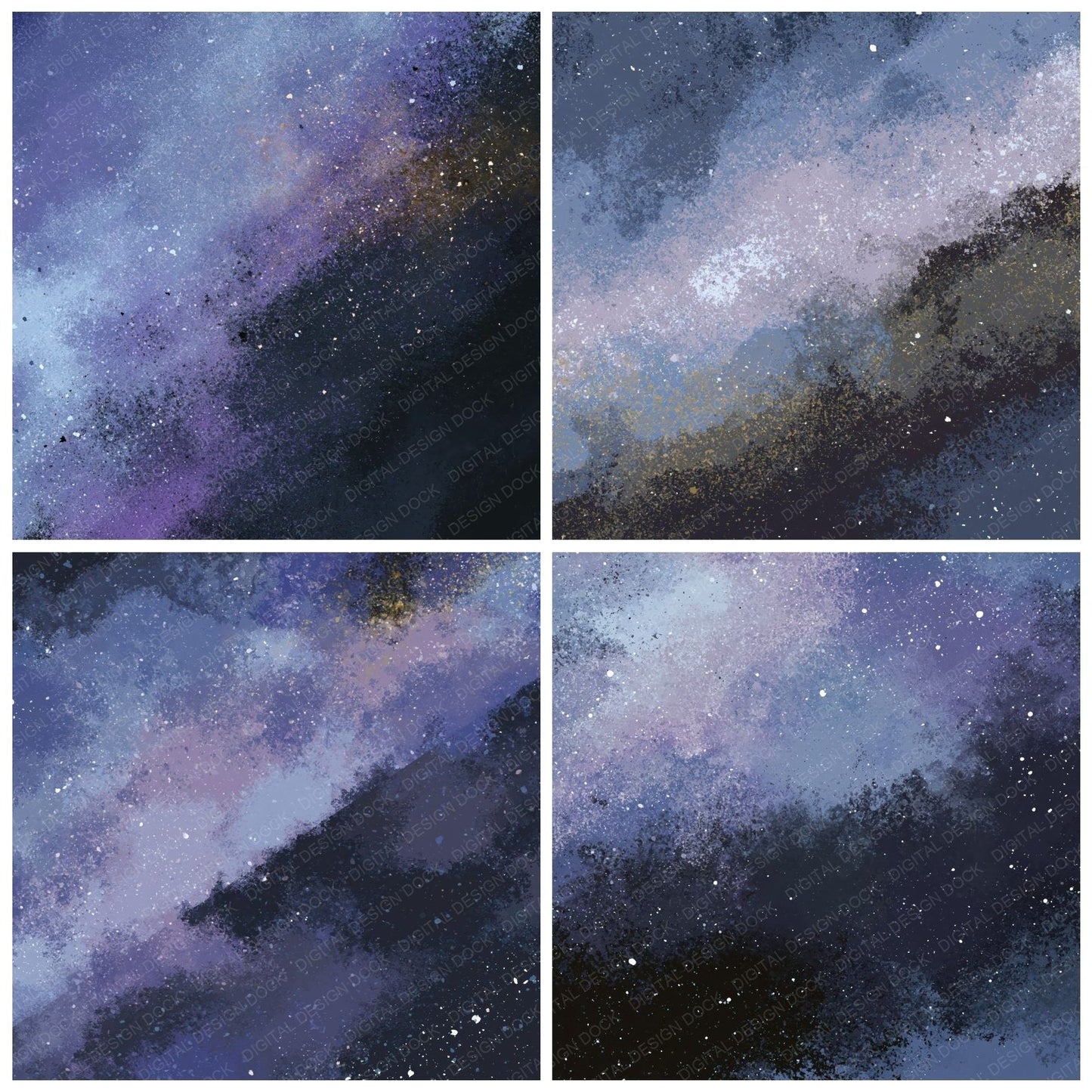 Cosmic Dust Lavender Slate Digital Paper Pack (DDD012447)