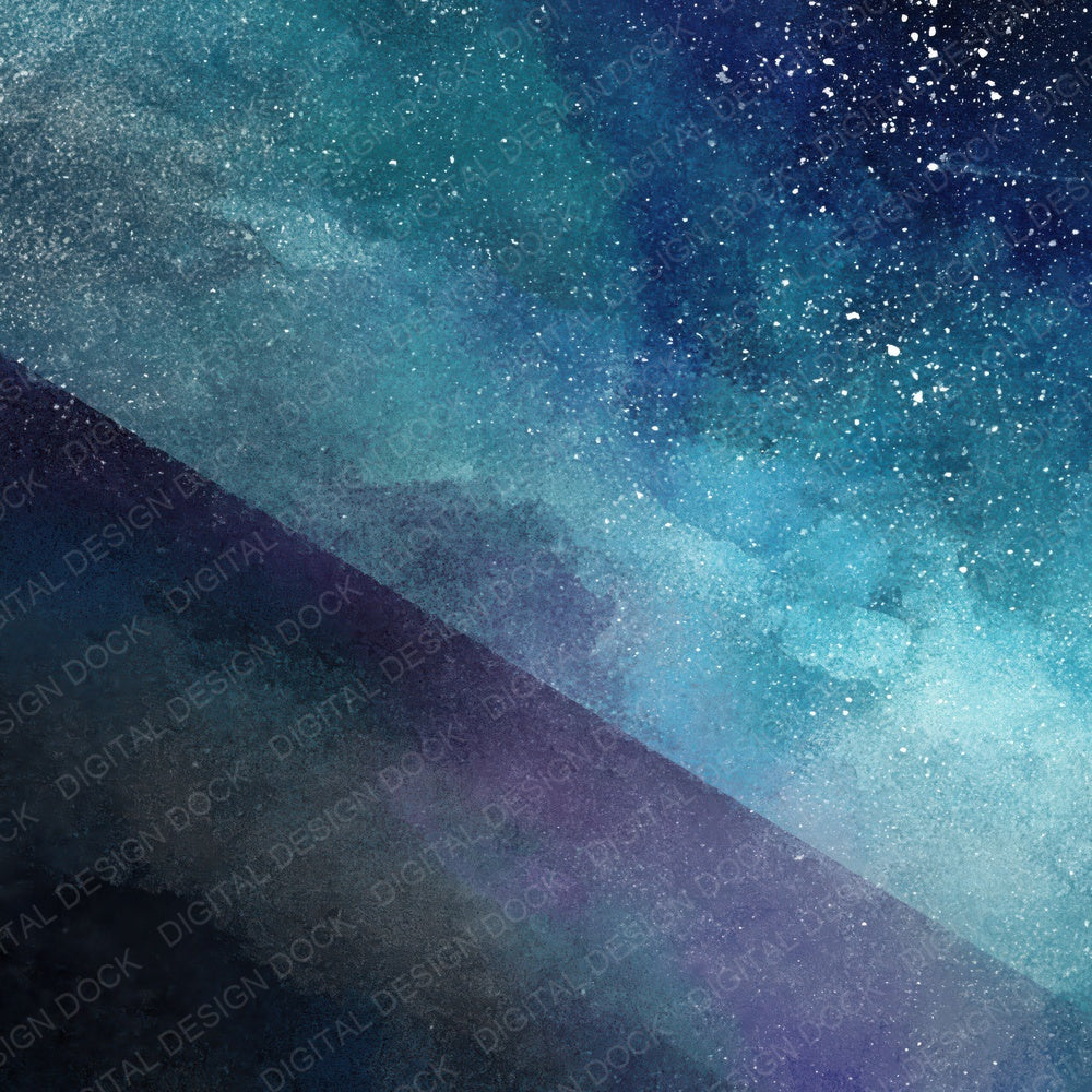 Cosmic Galaxy Teal Violet Digital Paper Pack (DDD012448)