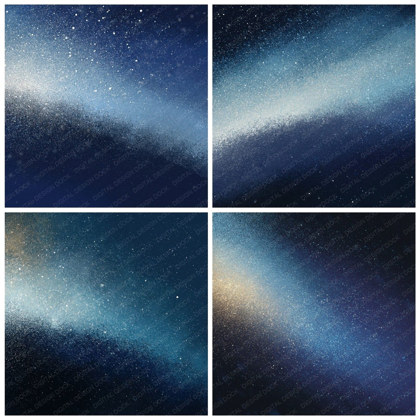 Cosmic Mist Silver Navy Digital Paper Pack (DDD012450)