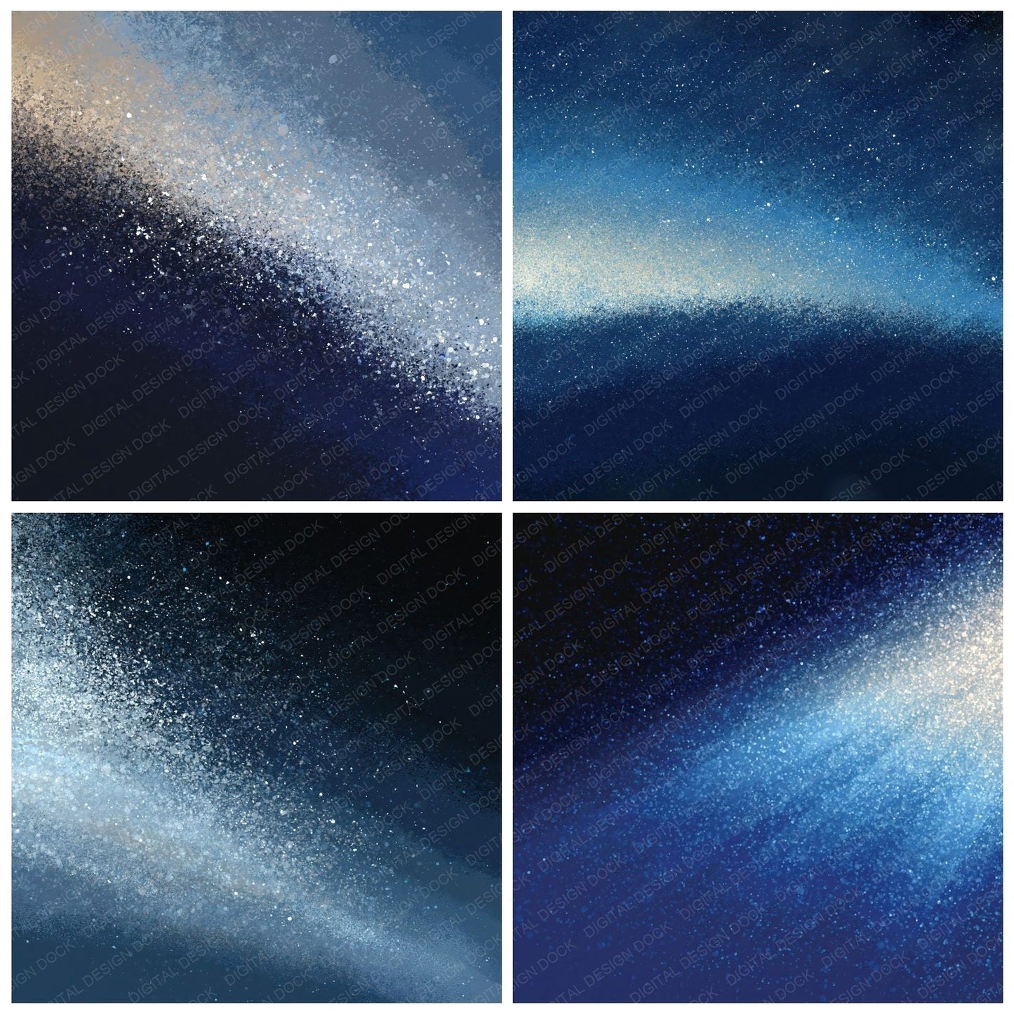 Cosmic Mist Silver Navy Digital Paper Pack (DDD012450)