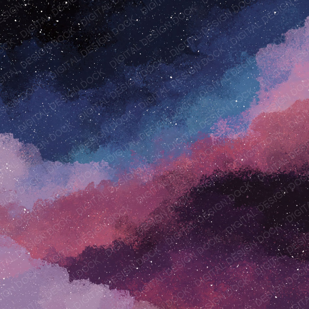 Cosmic Nebula Indigo Rose Digital Paper Pack (DDD012451)
