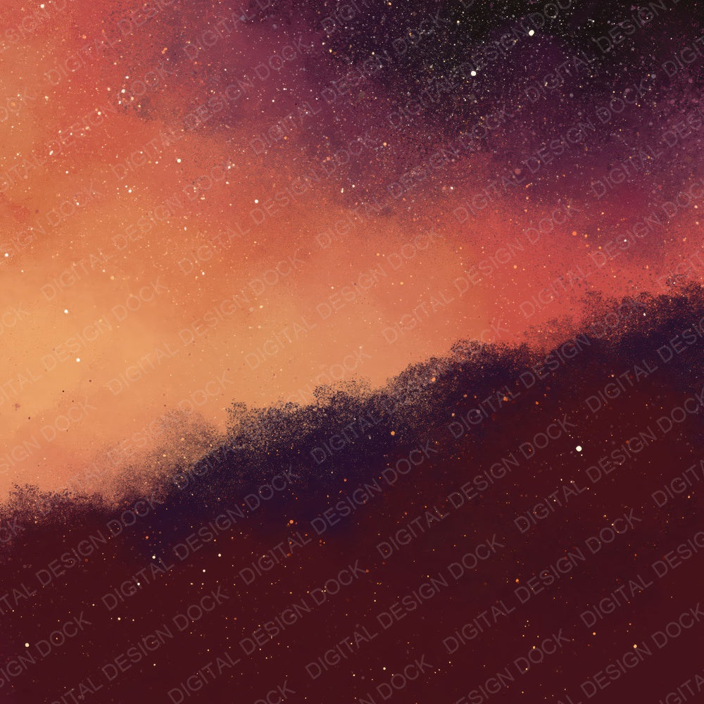 Cosmic Nebula Peach Wine Digital Paper Pack (DDD012452)