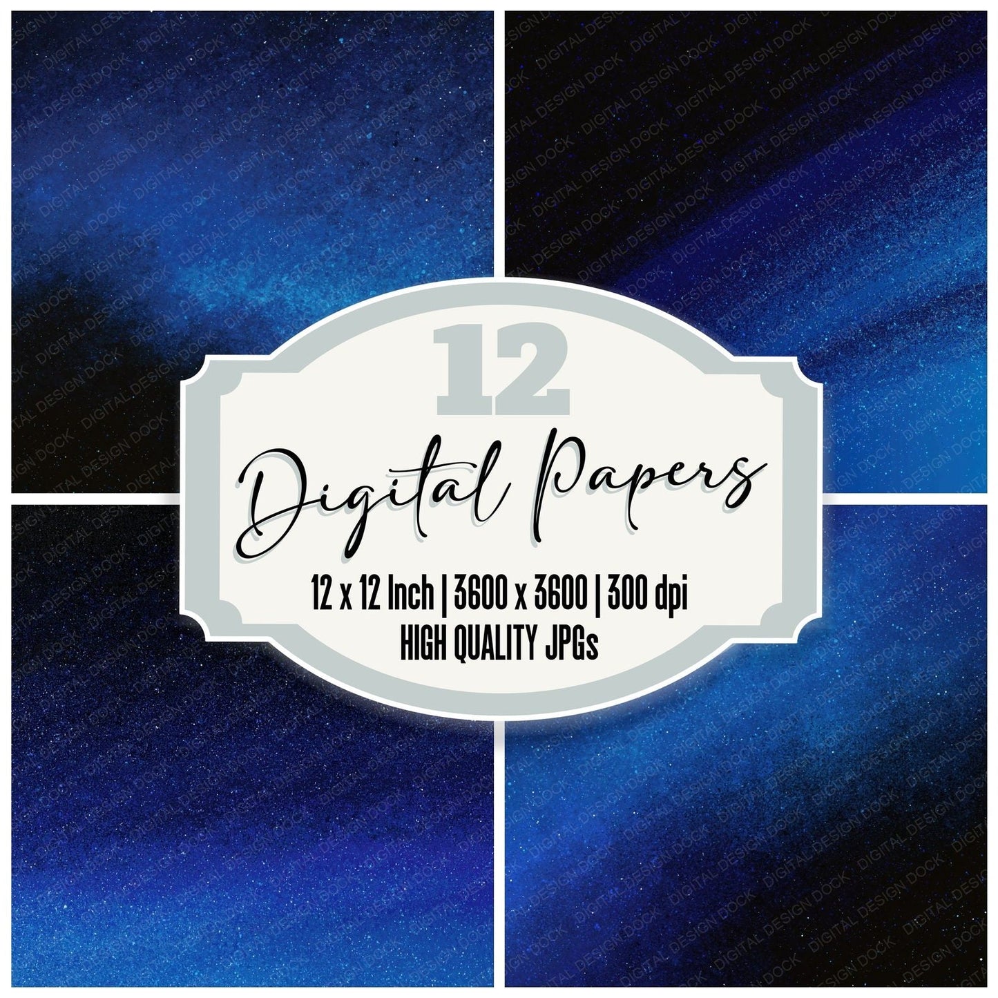 Cosmic Sapphire Cobalt Indigo Digital Paper Pack (DDD012454)