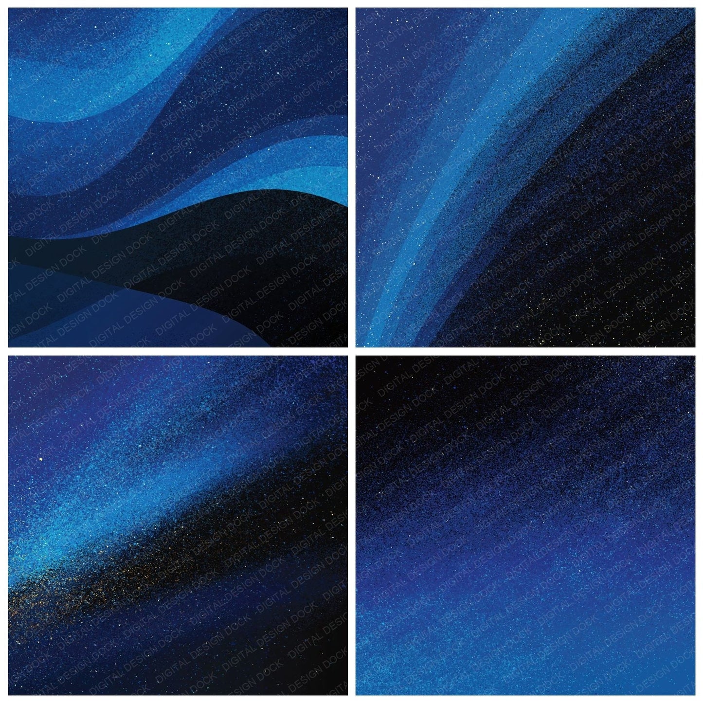 Cosmic Sapphire Cobalt Indigo Digital Paper Pack (DDD012454)