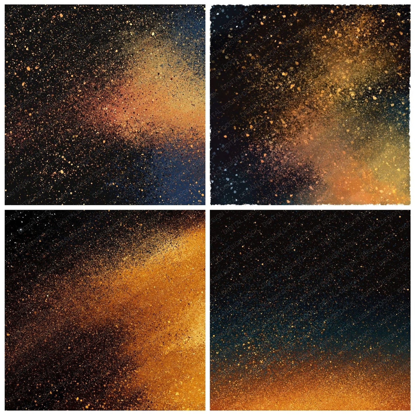 Cosmic Stardust Amber Espresso Digital Paper Pack (DDD012456)