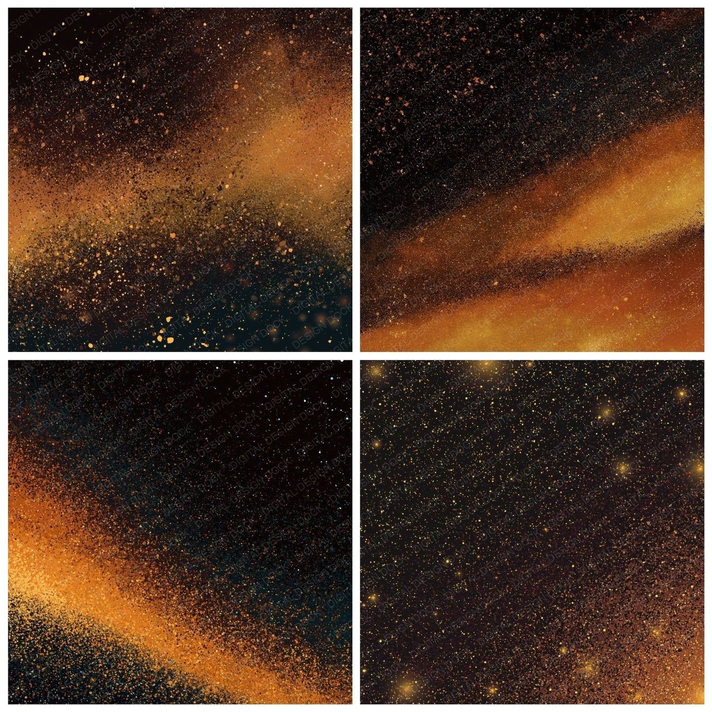 Cosmic Stardust Amber Espresso Digital Paper Pack (DDD012456)