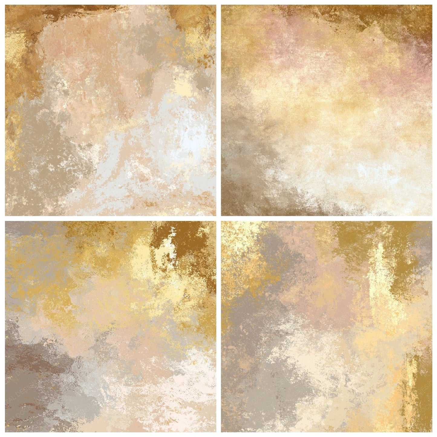 Metallic Champagne Honey Taupe Digital Paper Pack (DDD012459)