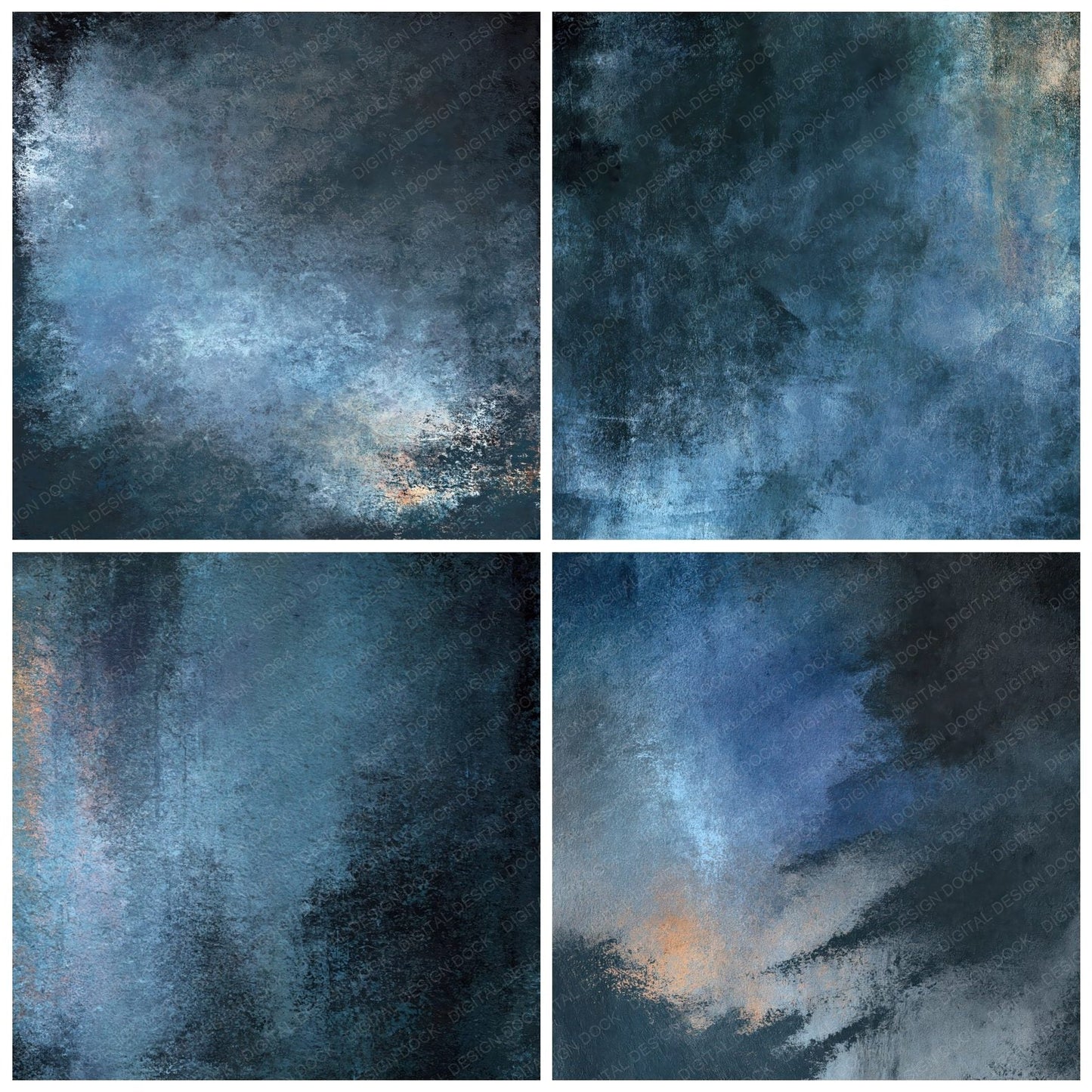 Metallic Gunmetal Slate Steel Digital Paper Pack (DDD012462)