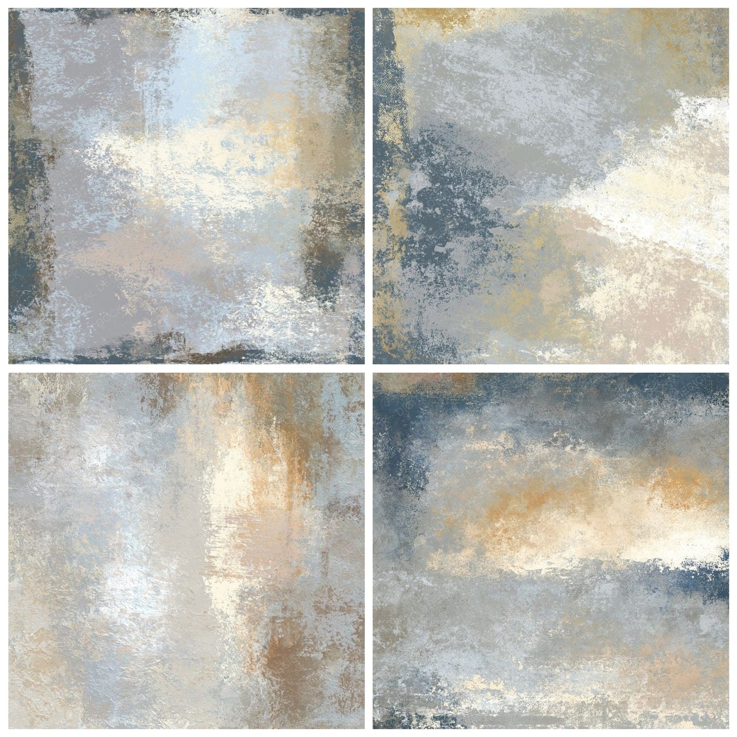 Metallic Pewter Dove Buttermilk Digital Paper Pack (DDD012463)