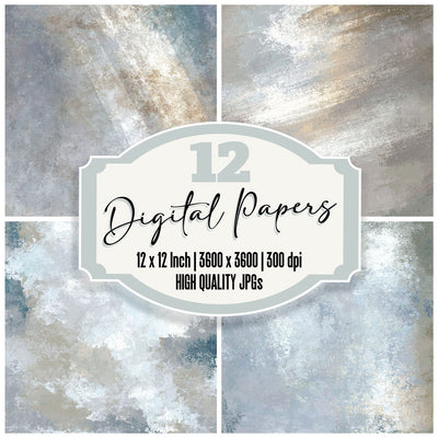 Metallic Platinum Ice Pearl Digital Paper Pack (DDD012464)