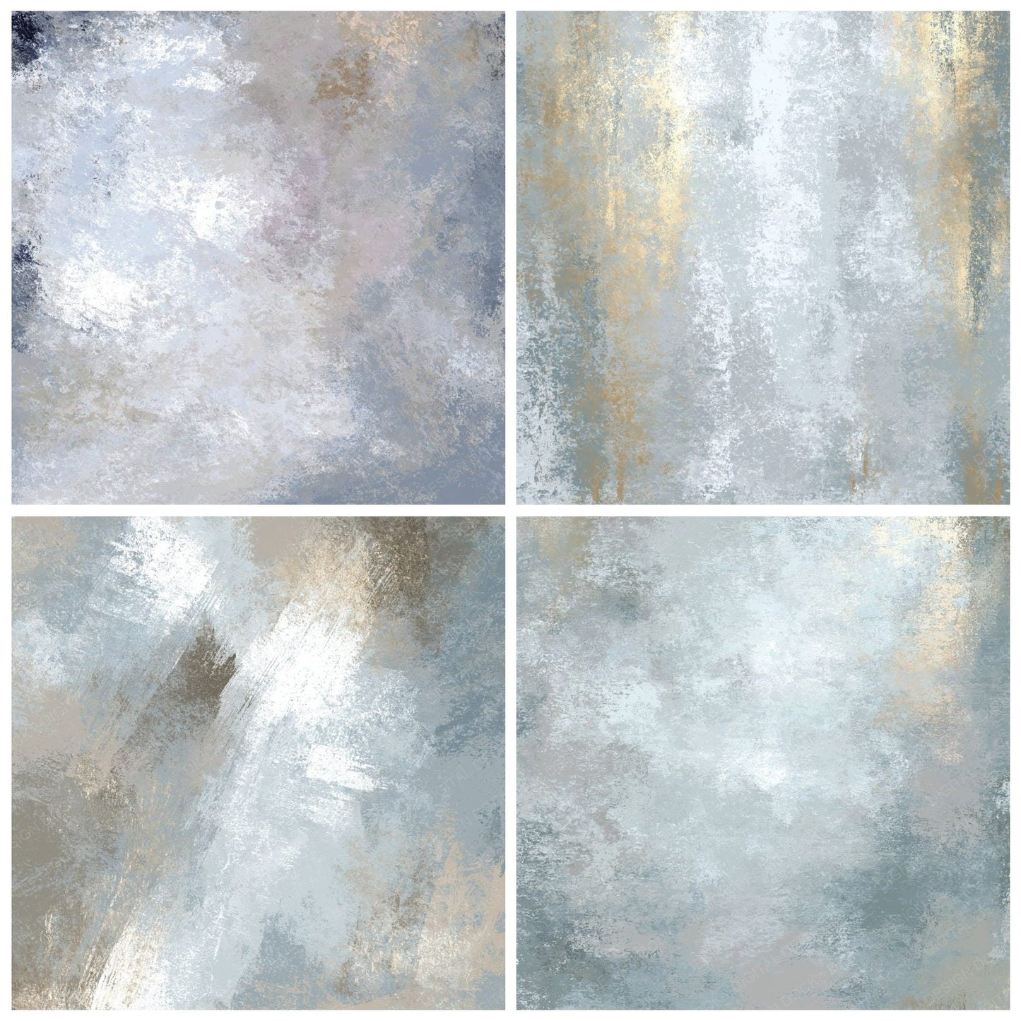 Metallic Platinum Ice Pearl Digital Paper Pack (DDD012464)