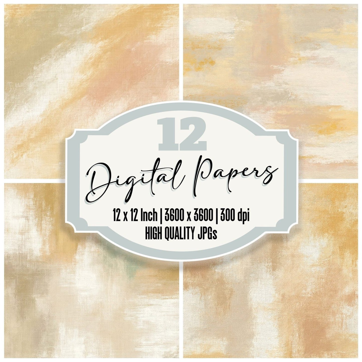 Fabric Canvas Sand Khaki Digital Paper Pack (DDD012465)