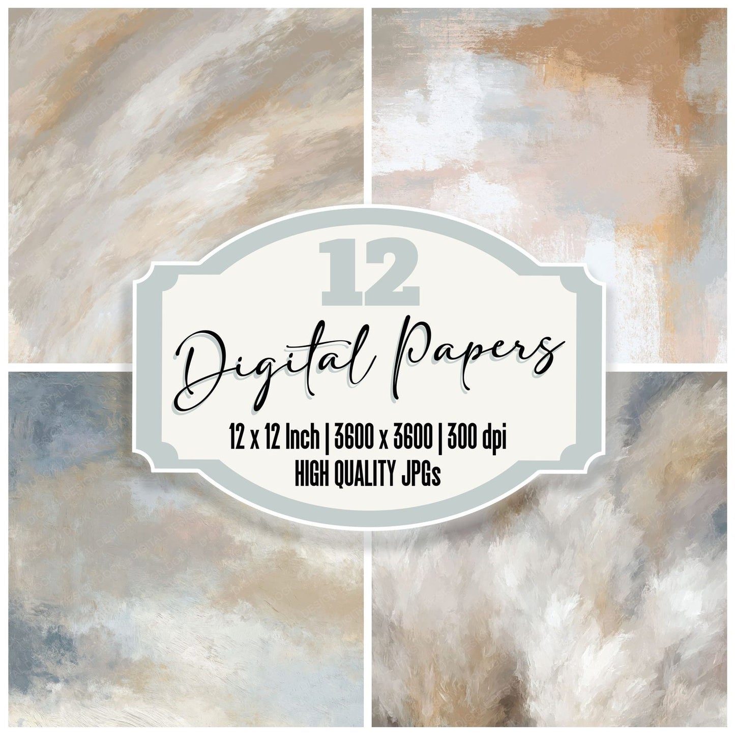 Fabric Cashmere Dove Camel Digital Paper Pack (DDD012466)