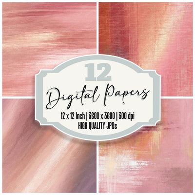 Fabric Raw Silk Dusty Rose Digital Paper Pack (DDD012471)