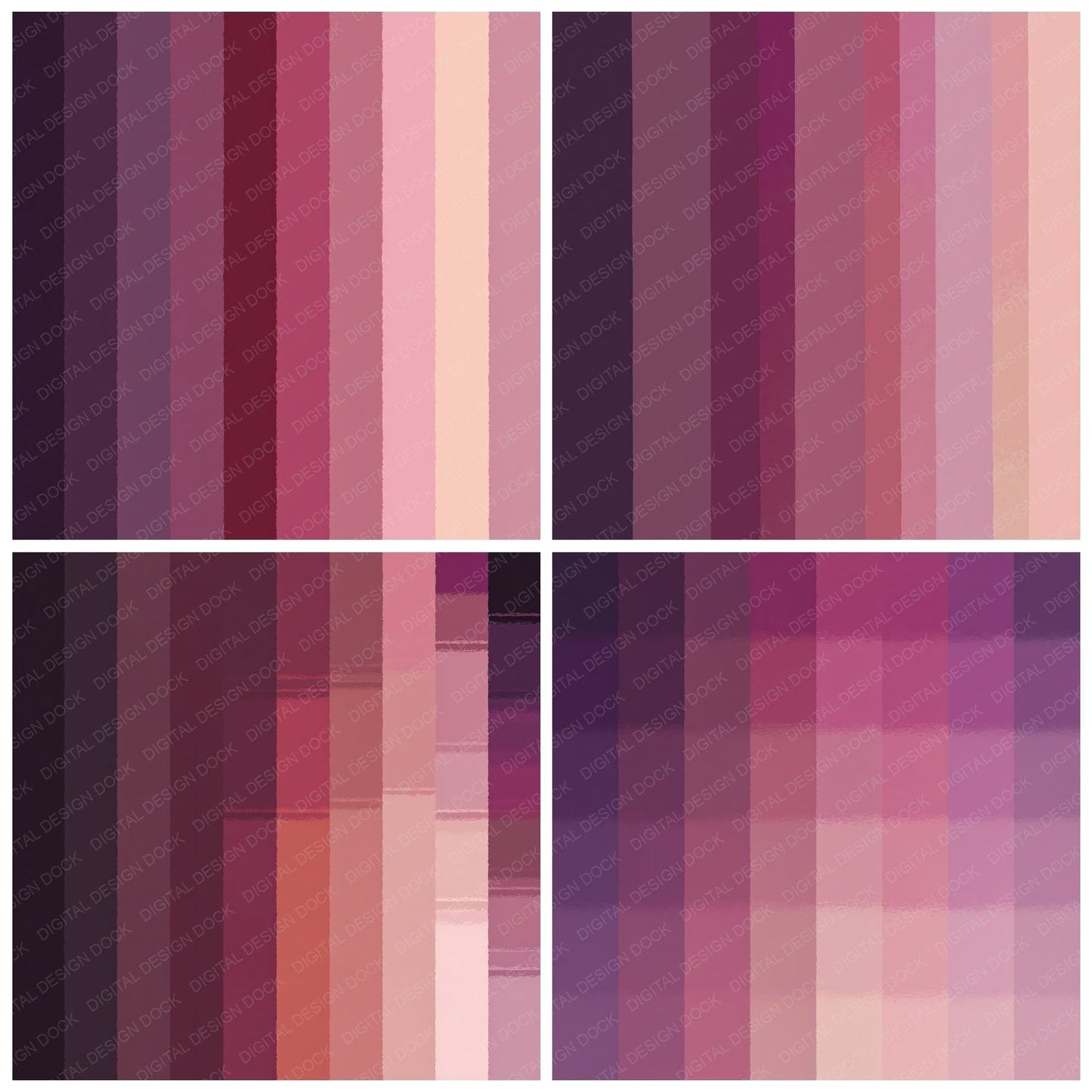 Geometry Bands Plum Blush Digital Paper Pack (DDD012475)