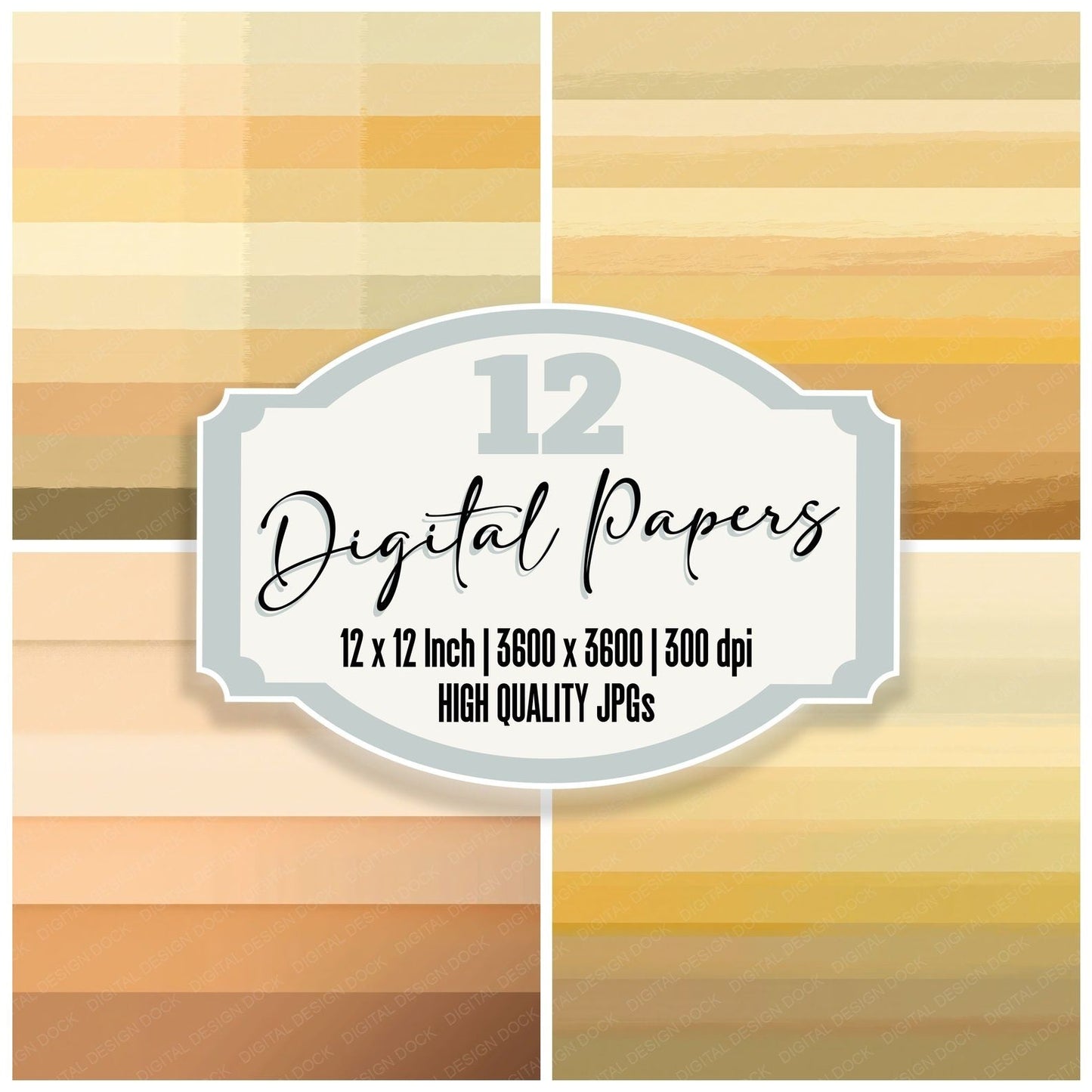 Geometry Blocks Champagne Bronze Digital Paper Pack (DDD012477)