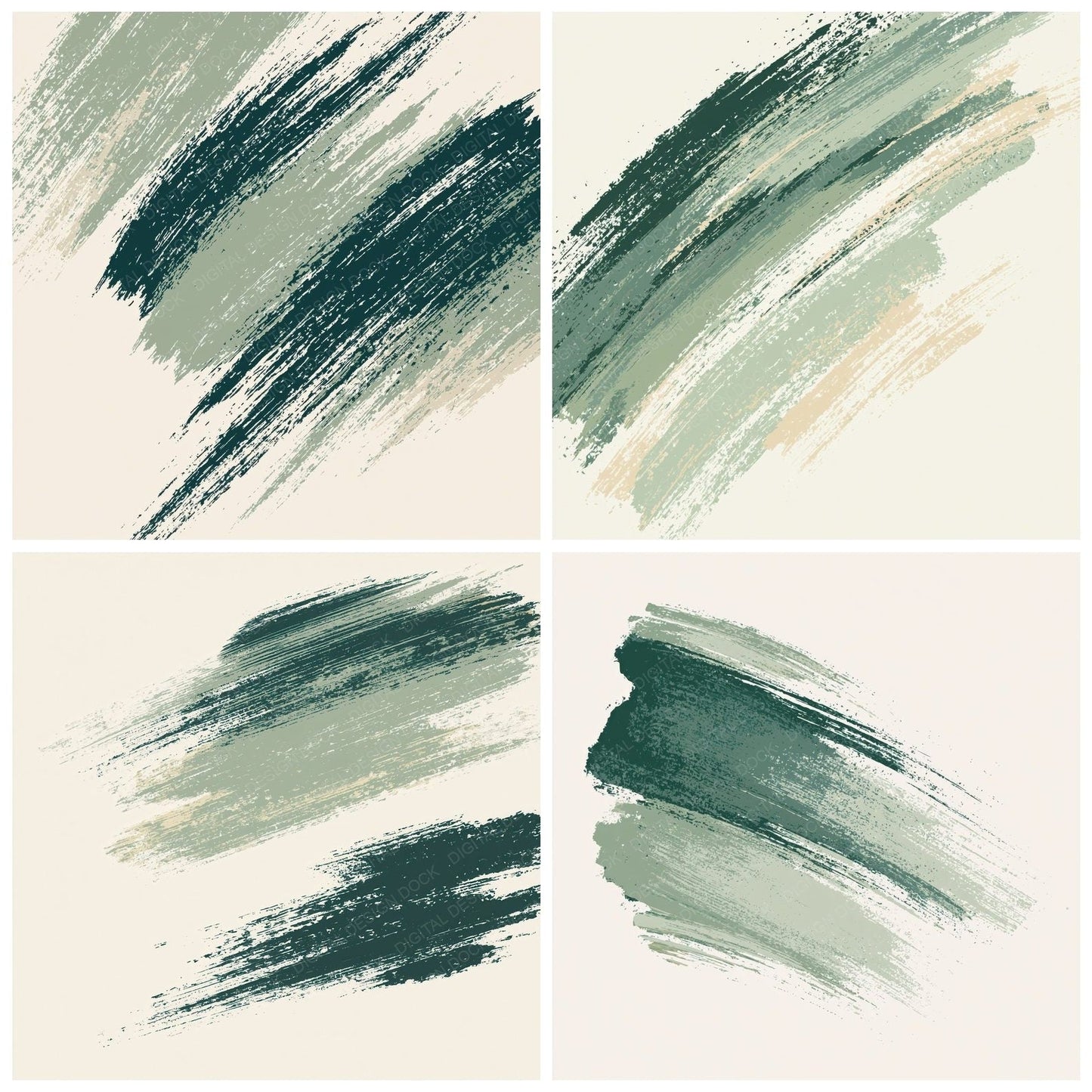 Brushwork Forest Sage Oatmeal Digital Paper Pack (DDD012486)
