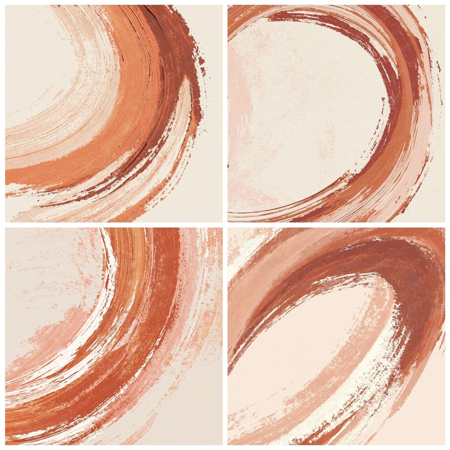 Brushwork Terracotta Blush Digital Paper Pack (DDD012489)