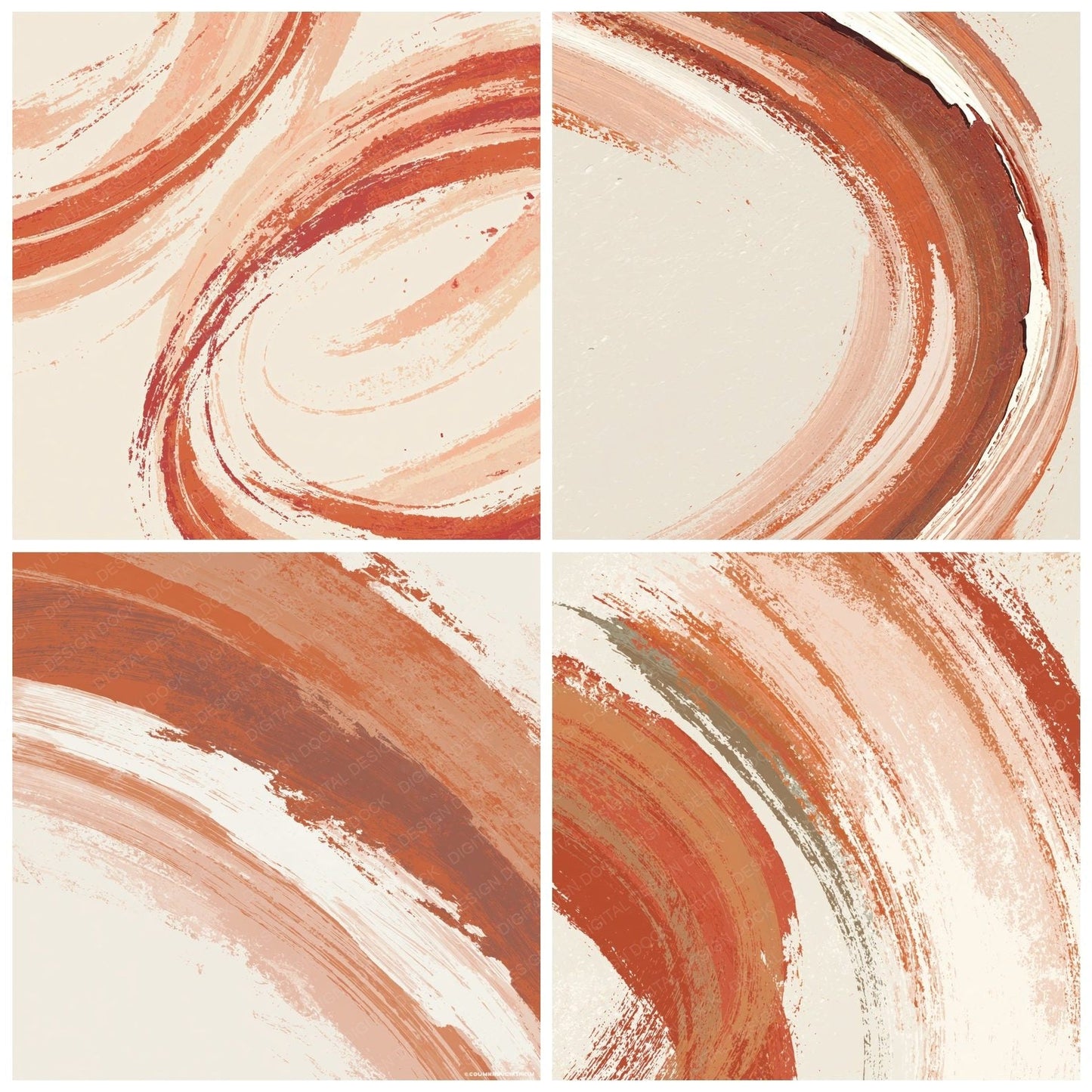Brushwork Terracotta Blush Digital Paper Pack (DDD012489)