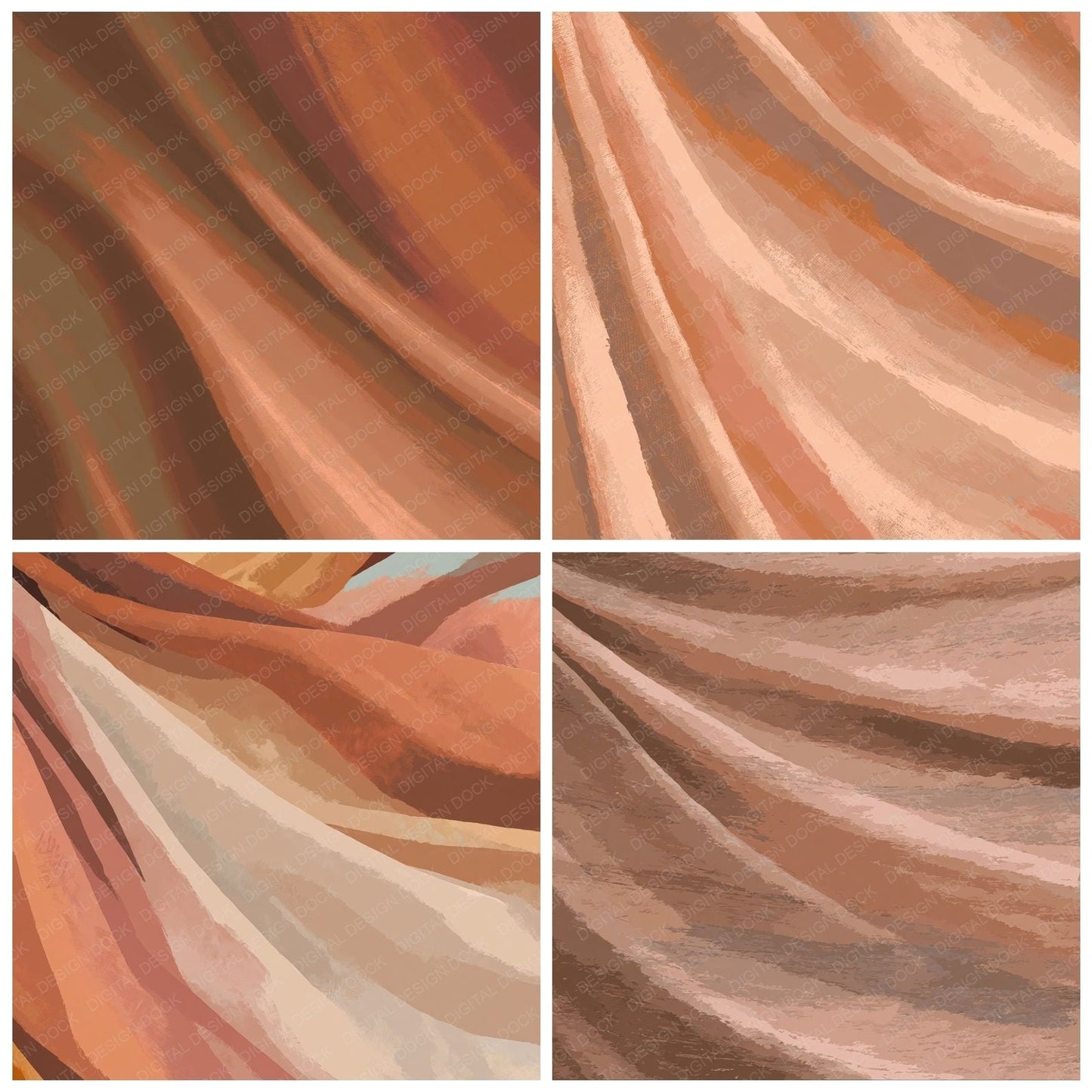 Fabric Jersey Terracotta Clay Digital Paper Pack (DDD012490)
