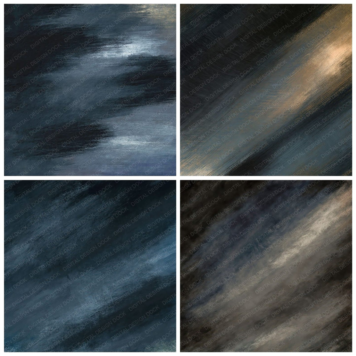 Fabric Wool Charcoal Graphite Digital Paper Pack (DDD012492)