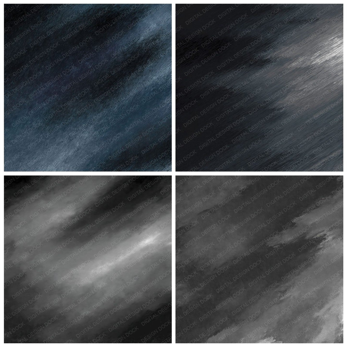 Fabric Wool Charcoal Graphite Digital Paper Pack (DDD012492)