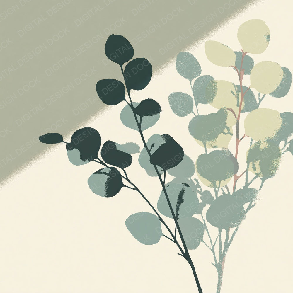 Shadow Eucalyptus Bone Pewter Digital Paper Pack (DDD012494)