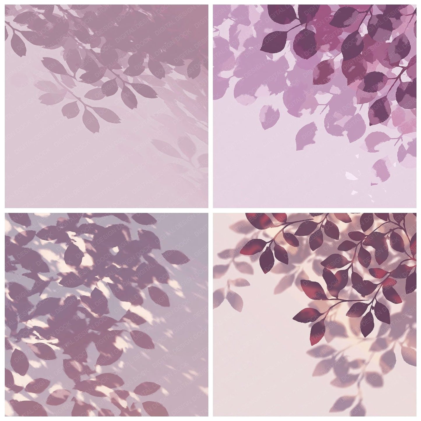 Shadow Petals Lilac Plum Digital Paper Pack (DDD012502)